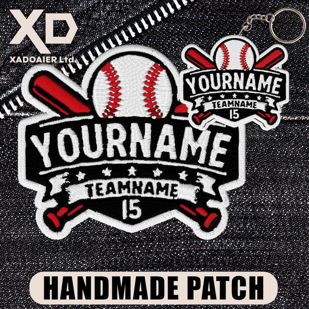 Custom Baseball Name Patch Personalized Player Number Team Sport Gift ...