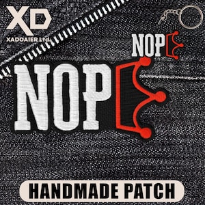 Nope No Kings Democracy Activist Patch Funny Meme Humor Embroidered Patch Iron On Keychains Hook & Loop For Jacket Hat Jeans Backpack