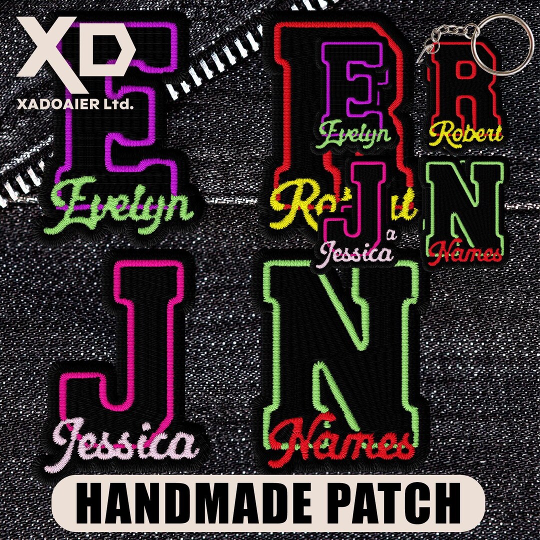 Custom Initial Name Patch Personalized Monogram Basic Aesthetic ...