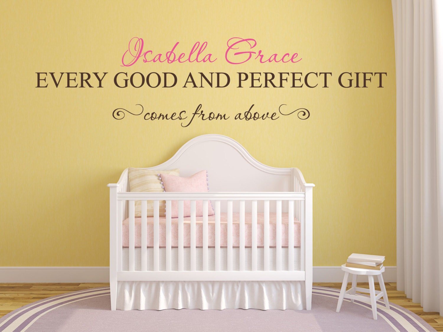 Personalized Girl Name Vinyl Wall Decal James 117....Perfect Etsy