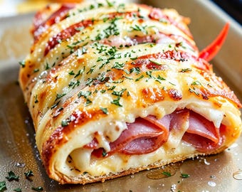 How to Make Stromboli Recipe – Italian Ham & Cheese Stuffed Bread | Step-by-Step PDF Download