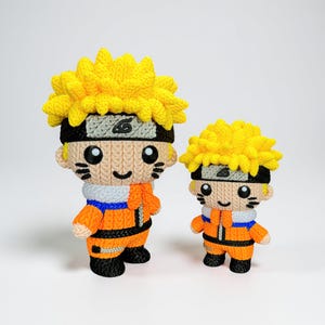 Naruto Uzumaki 8” 3D printed Crochet-Style | Naruto Inspired