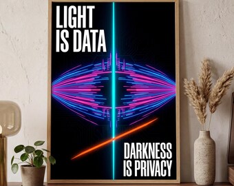 Cyberpunk Poster | Neon Sci-Fi Wall Art | Gamer Room Decor | Futuristic | Digital Download | Printable Art