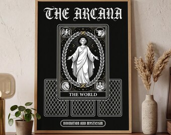 Tarot Deck Poster | Mystical Spiritual Wall Art | Witchy Home Decor Gift | Digital Download | Printable Art