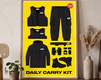 Techwear Fashion Art Poster | Cyberpunk Aesthetic Wall Decor | Futuristic Gift | Digital Download | Printable Art