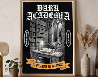 Dark Academia Poster | Gothic Literary Art Print | Book Lover Gift | Digital Download | Printable Art