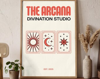 Tarot Card Wall Art Poster | Minimalist Mystic Decor | Spiritual Print | Digital Download | Printable Art
