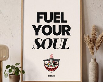 Fuel Your Soul — Minimalist Gaming Poster | Gamer Wall Art | MONO LEVEL