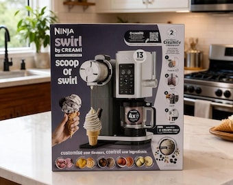 Ninja CREAMi Swirl 13-in-1 Soft Serve Ice Cream Maker Frozen Dessert - Ninja Swirl by CREAMi Soft Serve & Ice Cream Machine 13-in-1