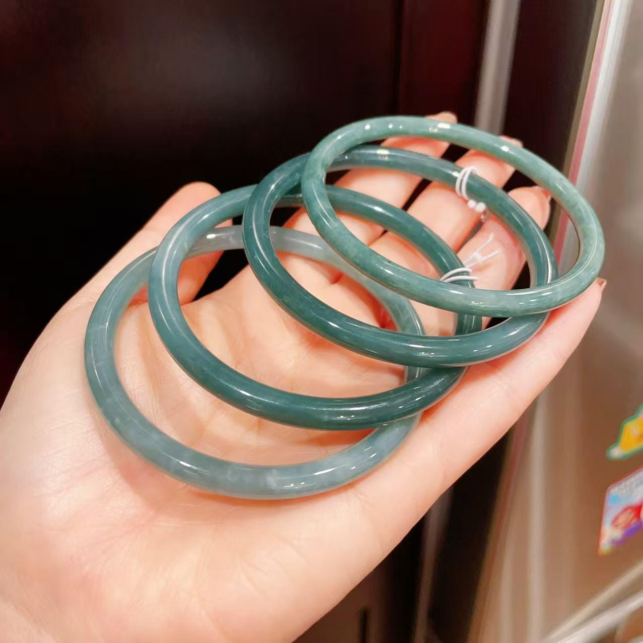 本物の翡翠のバングル - Etsy 日本