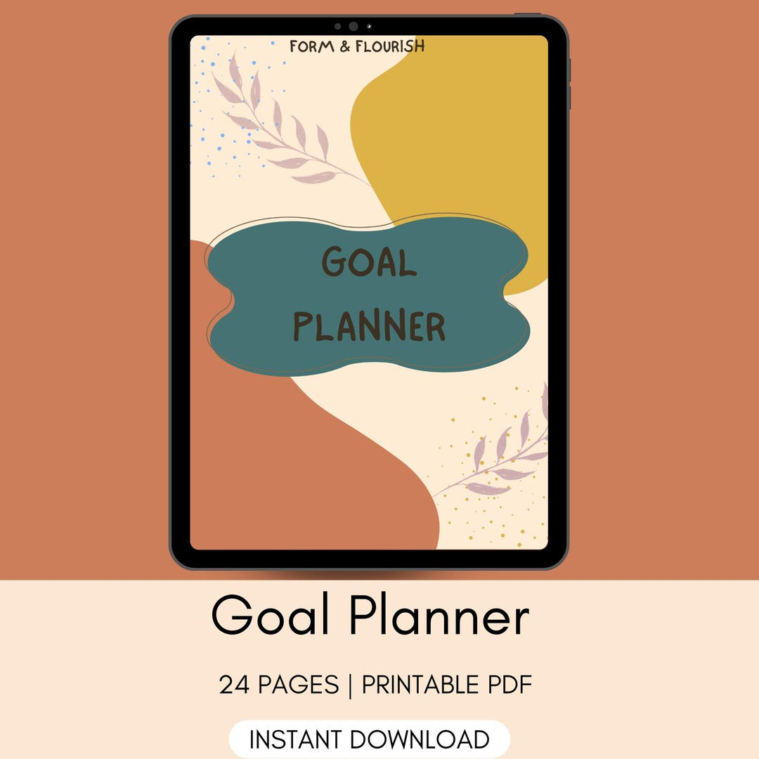 Goal Setting Planner Printable | Daily, Weekly, Monthly Goals, Habits ...