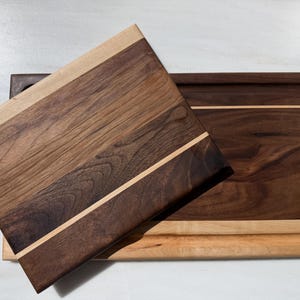 Handmade Cutting Board / Charcuterie  Board | Black Walnut & Maple Wood