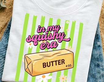 In meiner Squishy Ära PNG, Retro Bubble Schrift PNG, Stress Spielzeug Ära Shirt Design, bunte trendige Grafik, süßes Kinder Shirt PNG, Viral TikTok Trend