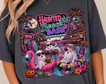 Summerween Png, Cute Girly Spooky Summer Sublimation, Funny Halloween Beach PNG, Trendy Ghost Png, Summerween Ghost Pool Party Shirt Design