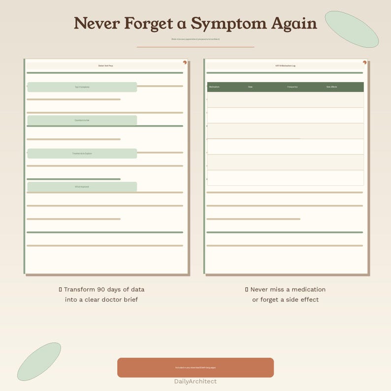 Perimenopause Tracker Printable PDF | 90-day Symptom Log | HRT Journal ...