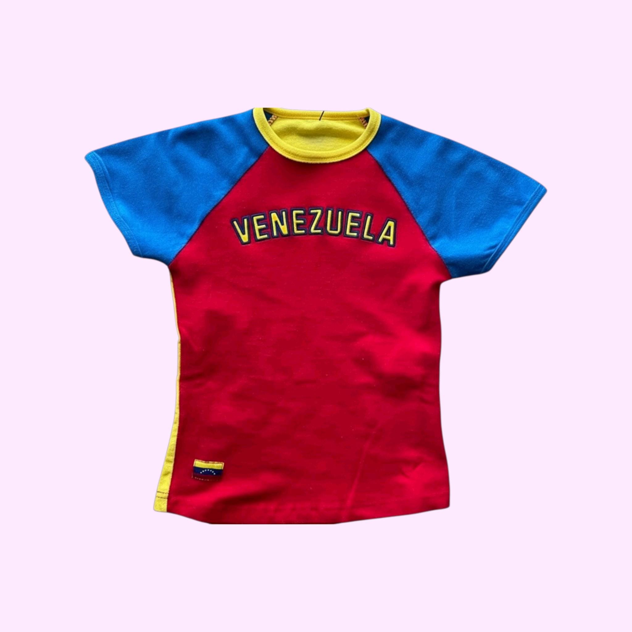 Candymix T-Shirt Bambino Unisex Con Bandiera Venezuela Sbiadita - Cotone 100%