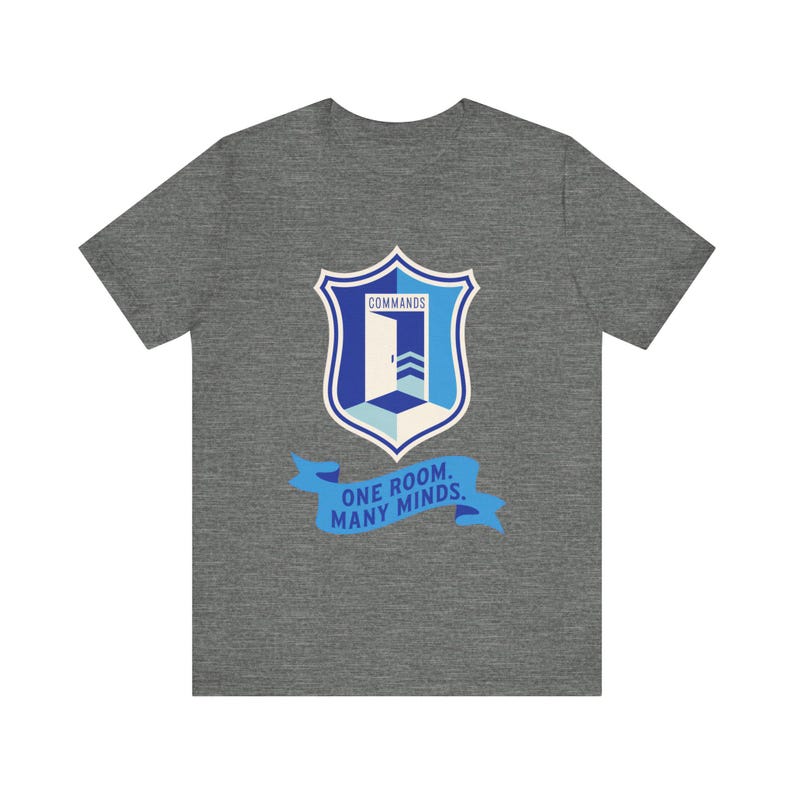 Multi-Agent Relay Room Convergence - Commands.com Room Doorway Badge T-Shirt for AI Developers afbeelding 3