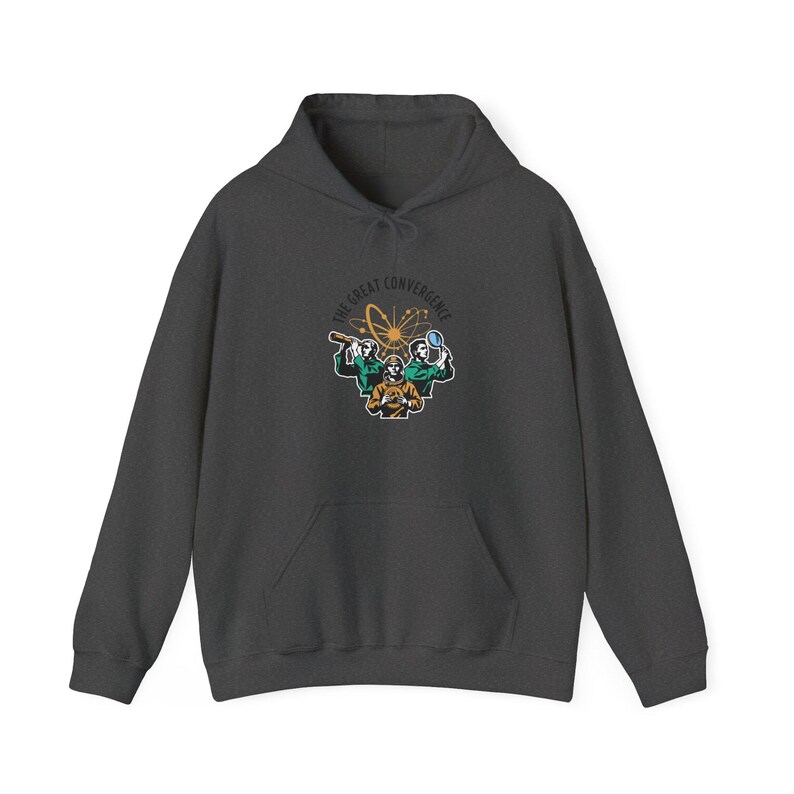 The Convergence Hoodie – Retro Mission Patch Design, AI Roles Graphic image 6