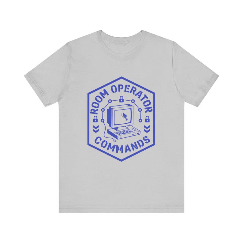 Retro Terminal Hacker Command Line AI T-Shirt, Commands.com Vintage Room Operator Tee zdjęcie 2