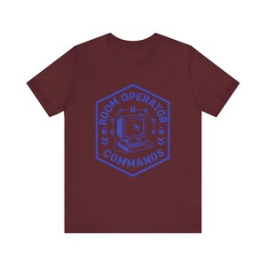 Retro Terminal Hacker Command Line AI T-Shirt, Commands.com Vintage Room Operator Tee zdjęcie 12