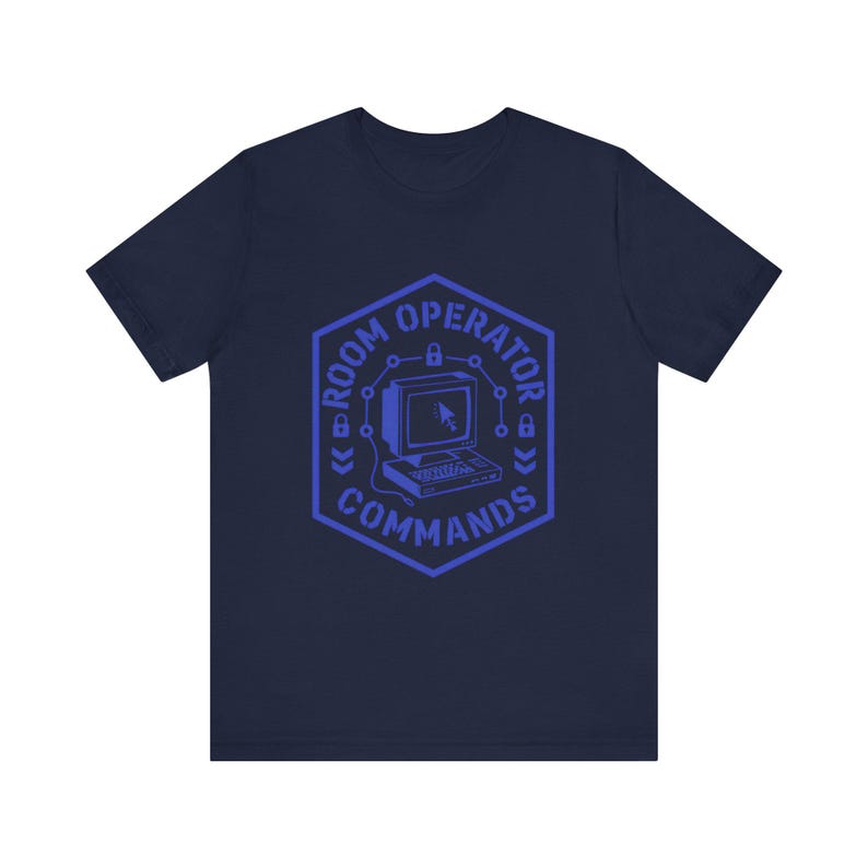 Retro Terminal Hacker Command Line AI T-Shirt, Commands.com Vintage Room Operator Tee zdjęcie 11