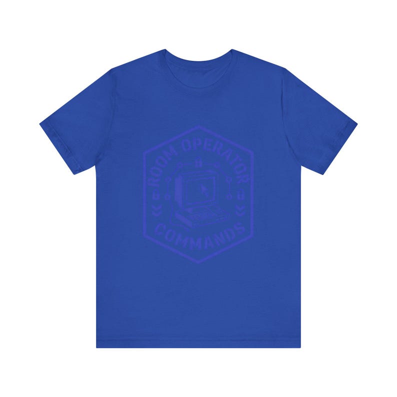 Retro Terminal Hacker Command Line AI T-Shirt, Commands.com Vintage Room Operator Tee zdjęcie 7