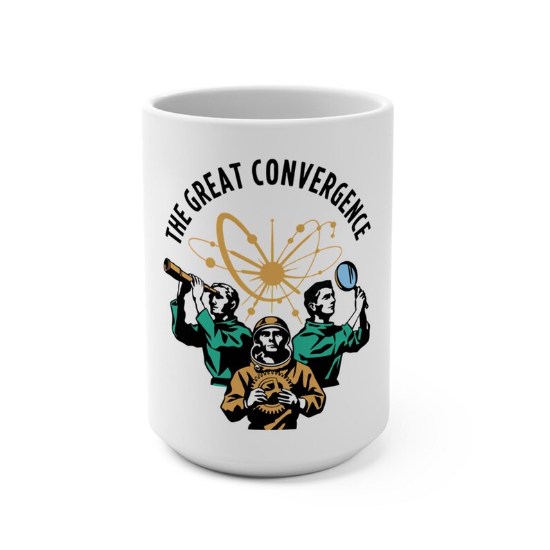 The Convergence Retro Badge Mug – Explorer Builder Auditor AI Philosophy image 1