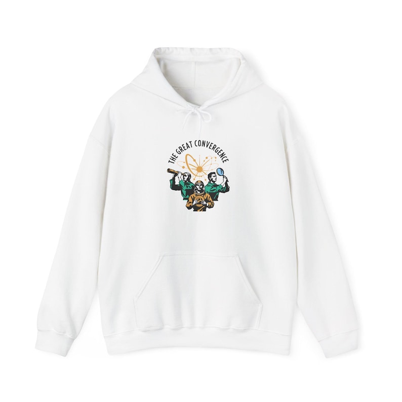 The Convergence Hoodie – Retro Mission Patch Design, AI Roles Graphic image 1