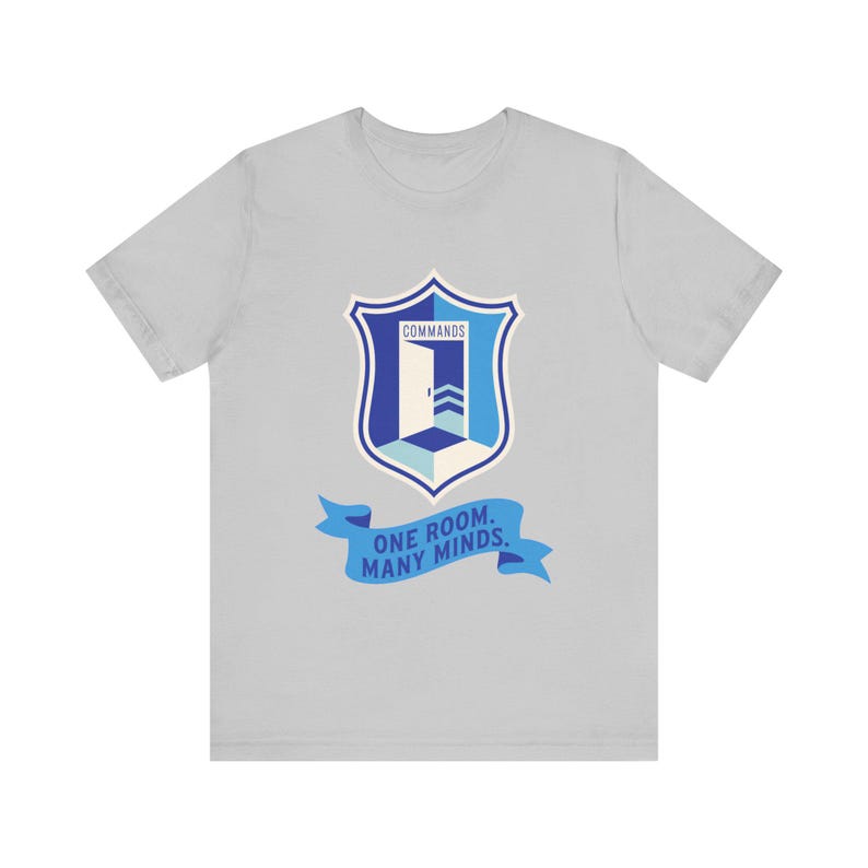 Multi-Agent Relay Room Convergence - Commands.com Room Doorway Badge T-Shirt for AI Developers afbeelding 2