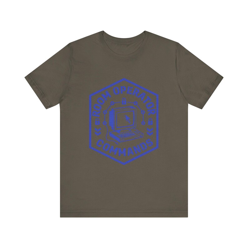 Retro Terminal Hacker Command Line AI T-Shirt, Commands.com Vintage Room Operator Tee zdjęcie 5