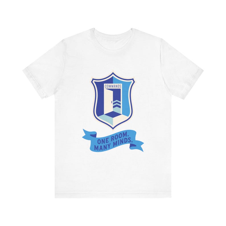Multi-Agent Relay Room Convergence - Commands.com Room Doorway Badge T-Shirt for AI Developers afbeelding 1