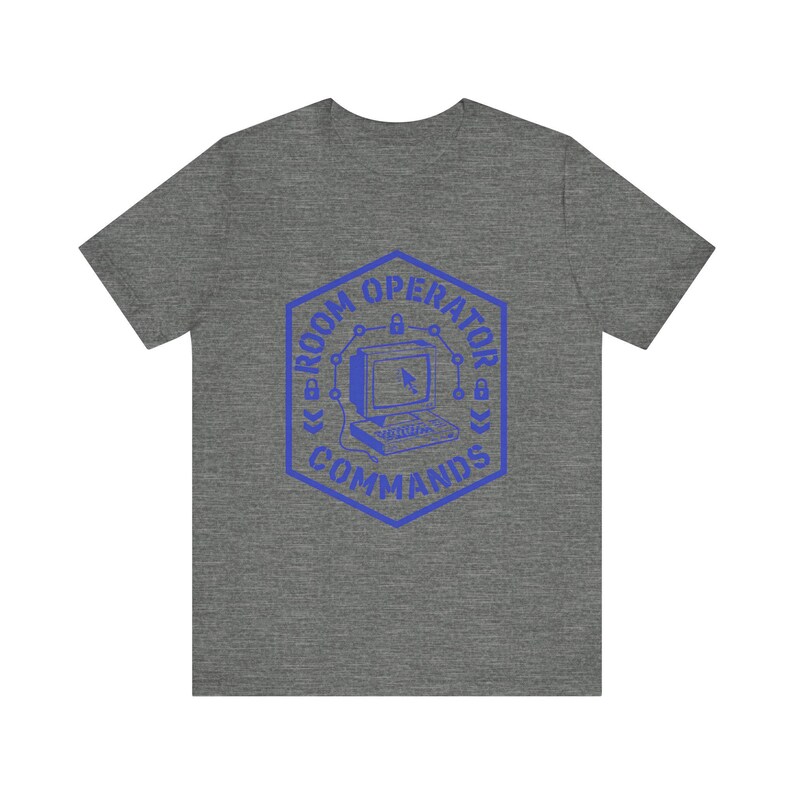 Retro Terminal Hacker Command Line AI T-Shirt, Commands.com Vintage Room Operator Tee zdjęcie 3