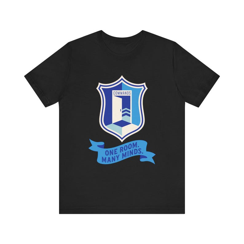Multi-Agent Relay Room Convergence - Commands.com Room Doorway Badge T-Shirt for AI Developers afbeelding 4
