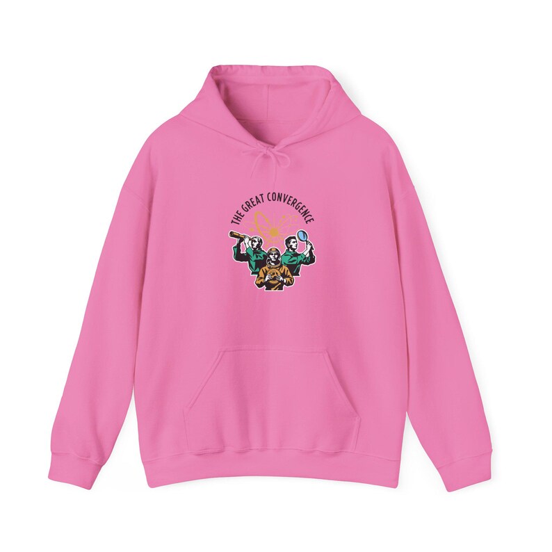 The Convergence Hoodie – Retro Mission Patch Design, AI Roles Graphic image 9