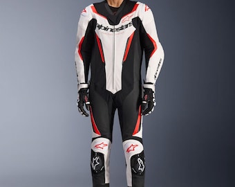 Alpinestars leren racepak en Supertech R-laarzen combinatie, complete race-uitrusting