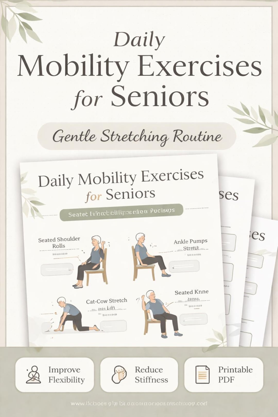 Daily Mobility Exercises for Seniors | Gentle Stretching Routine (PDF ...