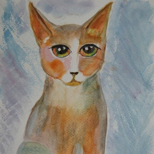 Sarook Rescue Cat Pack Series Free Worldwide Ship. Original Painting
