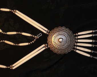 Hopi. Masungyama Wadsworth. Ceremonial Necklace c1954. Free Worldwide Ship.