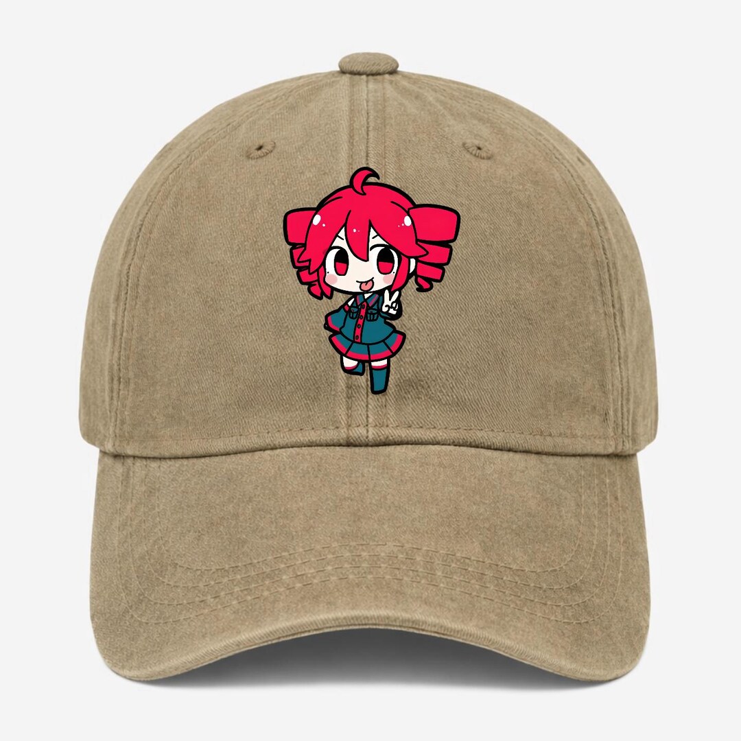 Kasane Teto Chibi Anime Baseball Cap, Kawaii UTAU Fan Washed Dad Hat - Etsy