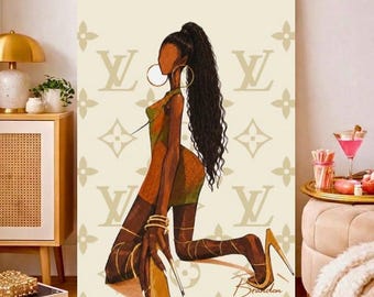 Home Decor Art Print, Fashion Wall Art, Modern Boho Style Printable Digital Download
