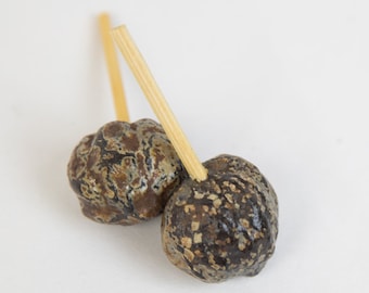 Hawaiian Kukui Nut Spinning Tops