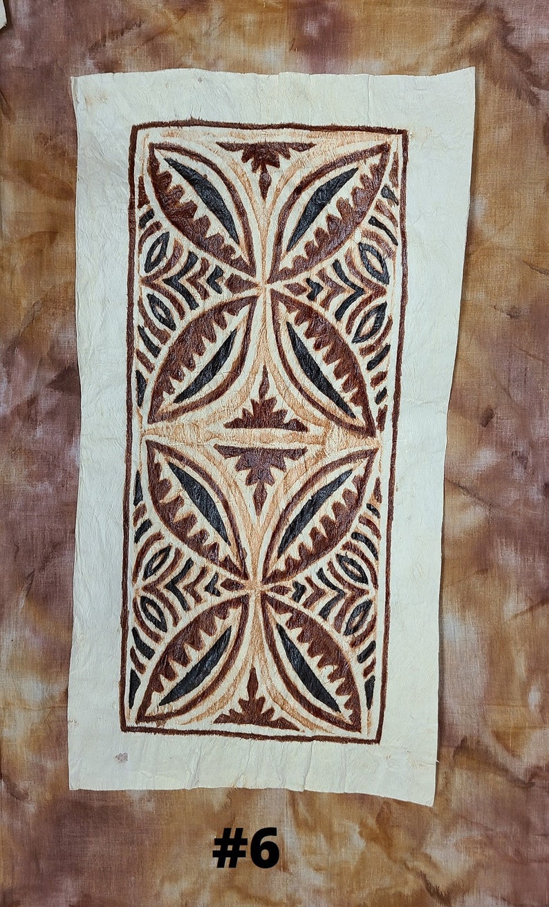 Samoan Tapa Siapo 'Elei 1x2 ft. by Lauhala Trading Etsy