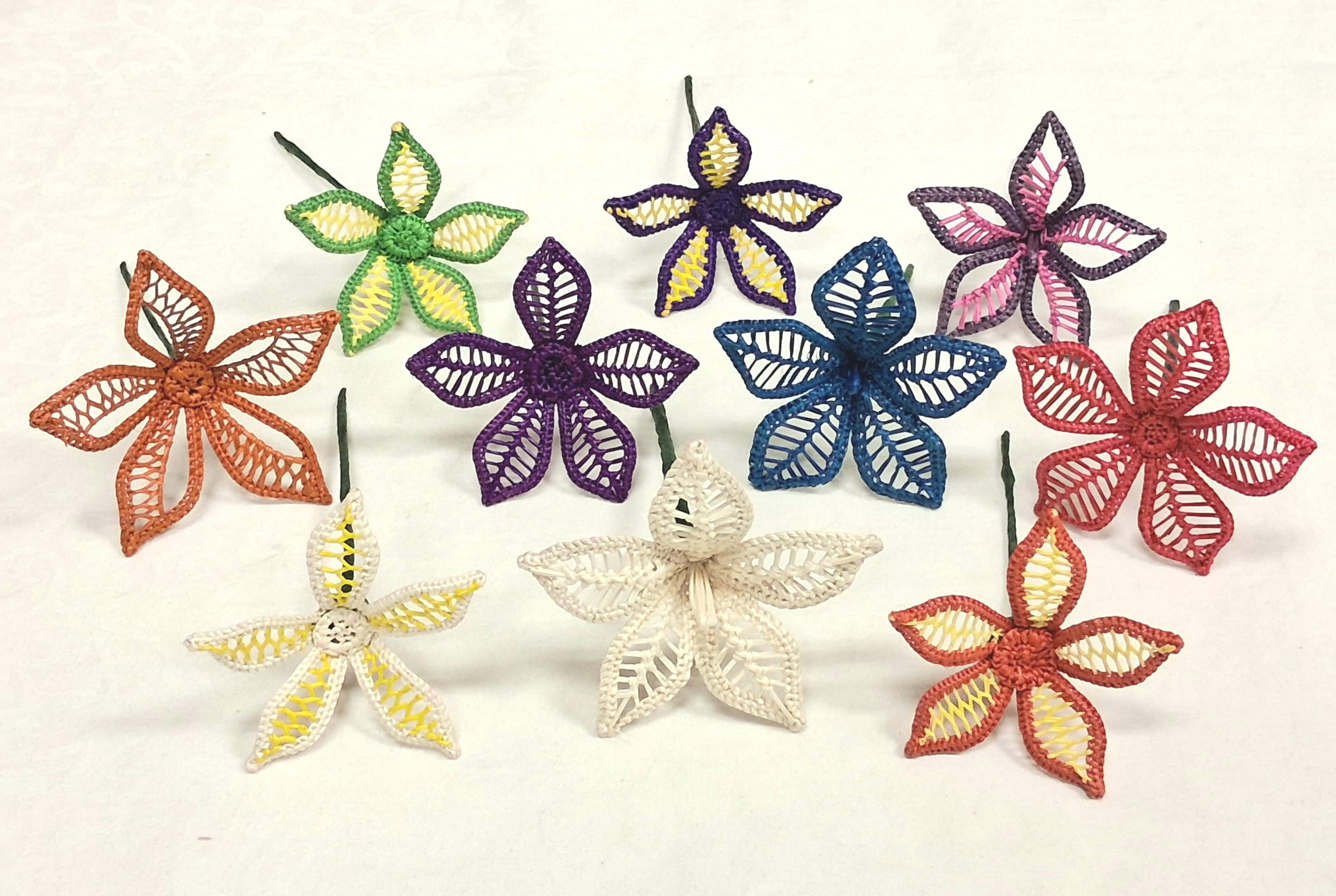 Marshall Island Woven Flower Hairpic by Lauhala Trading - Etsy