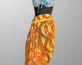 Samoan Wrap Skirt, Lava Lava Wrap Around, Beach Cover Up