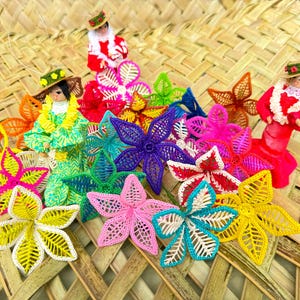 Marshall Island Woven Flower Hairpic by Lauhala Trading