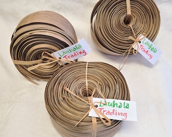 Tahitian Natural Lauhala 5 Leaf Mini Roll
