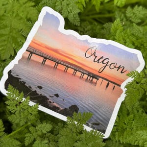 Oregon coast sunset sticker