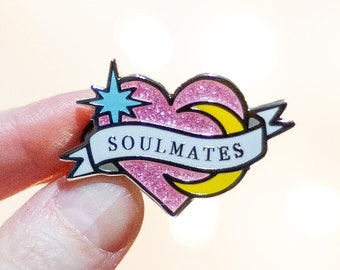 Soulmates - Bookish Trope Enamel Pin