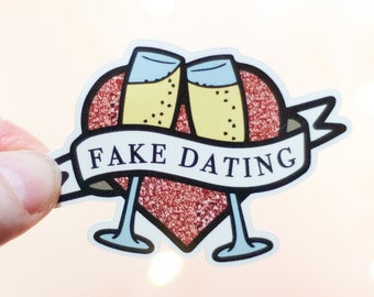 Fake Dating Trope Vinyl Sticker