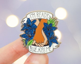 Blue Kiss Enamel Pin
